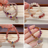Gemstone Charm Bracelet, Crystal Bead Jewelry