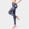 Floral Bird Print Yoga Pants Women's High Waist Fitness Leggings