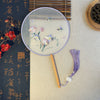 Embroidered Round Hand Fan with Tassel, Chinese Classical Style