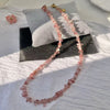 Natural Irregular Stone Necklace or Bracelet, Gold-Tone Clasp