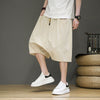 Men's Harem Pants Cotton Linen Drawstring Shorts