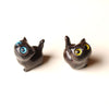 Mini Glowstone and Wood Cat Figurines for Desk Decor