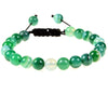 Natural Crystal Gemstone Beads Unisex Macrame Bracelet