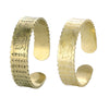 Brass Lotus Flower Heart Sutra Cuff Bracelet