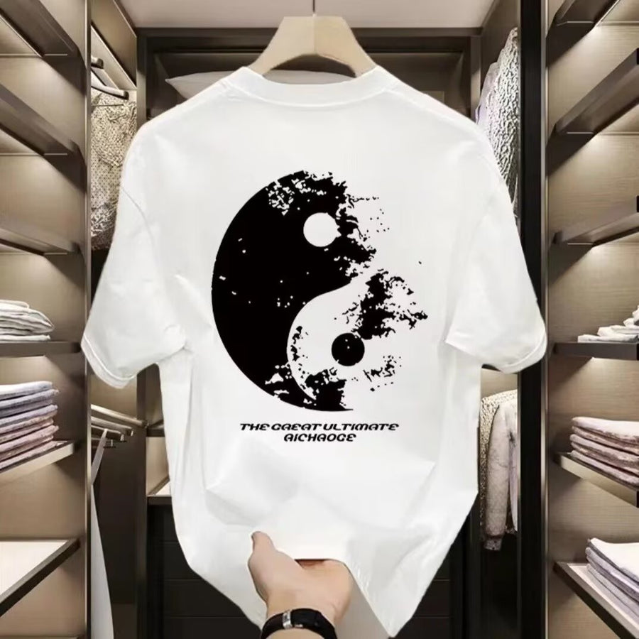 Yin Yang Tai Chi Pattern Cotton Tee T-shirt
