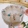 Crystal Charm Bracelet with Clover, Heart or Flower Motif