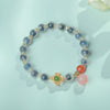 Candy Agate Strength Bead Bracelet with Charms
