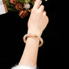 Natural Crystal Bangle Bracelet, Chinese Style Jewelry