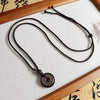 Natural Stone Peace Buckle Pendant Necklace