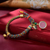 Tibetan Style Corn Knot Bracelet with Locket Charm