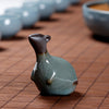 Ceramic Chinese Zodiac Tea Pet, Celadon or Ge Kiln Glaze