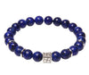 Stone Bead Bracelet with Swastika Charm