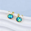 Abalone Shell Pearl Animal Stud Earrings S925 Silver