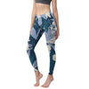 Floral Print Yoga Leggings Women's 3D Stretch Gym Pants