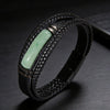 Tiger Eye Power Magnetic Buckle Multilayered Leather Bracelet