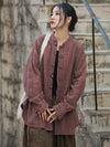 Tie Dye Frog-Button Long Sleeve Zen Meditation Open Front Jacket