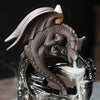 Black Glazed Ceramic Dragon Backflow Incense Burner