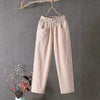 Cotton Linen Straight Leg Pants for Women