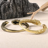 Chinese Dragon Open Cuff Bracelet Brass