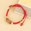 Chinese Zodiac Peach Wood Red String Bracelet, Handmade