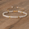 Natural Stone Disc Bead Bracelet with Adjustable Cord