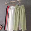 Cotton Linen Straight Leg Pants for Women