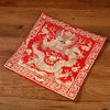 Embroidered Tea Mat, Square Coaster with Dragon Phoenix
