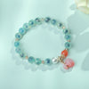 Candy Agate Strength Bead Bracelet with Charms