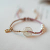 Chalcedony Peace Buckle Braided Bracelet