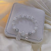 Cat's Eye and Aquamarine Bracelet with Fu Charm