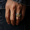 Tibetan Vajra Cross Ring Copper Adjustable Vintage Style