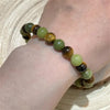 Tiger Eye Jade Strength Round Beaded Bracelet