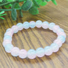 Ice Glass Bead Bracelet, Handmade Pastel Stretch Wristband
