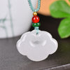 Cloud Lock Pendant Necklace in Tianshan Jade and Golden Silk