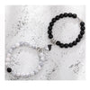 Crown Charm Couple Bracelet Set with Stone Beads