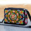 Embroidered Canvas Crossbody Bag, Floral and Peacock Designs