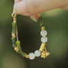 Jade and Bamboo Bead Bracelet