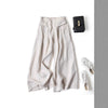 Women's Wide Leg Pants High Waist Cotton Linen Trousers