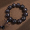 Ebony Wood Om Mani Padme Hum Engraved Bracelet