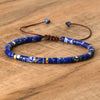 Natural Stone Disc Bead Bracelet with Adjustable Cord