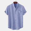 Men's Linen Short Sleeve Shirt with Pocket