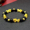 FengShui PiXiu Wealth Bracelet with Gold Tone Accents