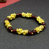 FengShui PiXiu Wealth Bracelet with Gold Tone Accents