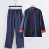 Men's Linen Tang Suit Set with Frog Buttons