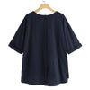 Women's T-Shirt Summer Casual Plain Half Sleeve Crew Neck Side Slit