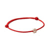 925 Sterling Silver Four Leaf Clover Red Rope Bracelet