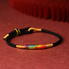 Multicolor Red String Alloy Buckle Protection Bracelet