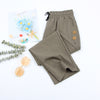 Linen Blend Cropped Pants with Drawstring and Pockets