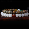 Green Sandalwood and White Bodhi Seed Bracelet