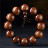 Carved Wood Bracelet with Chinese Zodiac and Fu Character